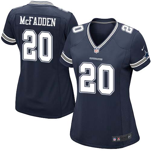 Women's Game Darren McFadden Nike Jersey Navy Blue Home - #20 NFL Dallas Cowboys